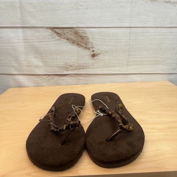 Sonoma Brown Flip-Flops – Size L (9–10) - Picture 1 of 3